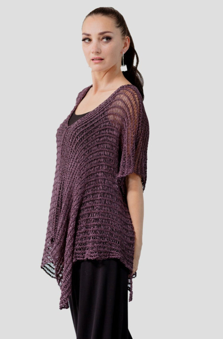 3129 Open Weave Knit Pullover