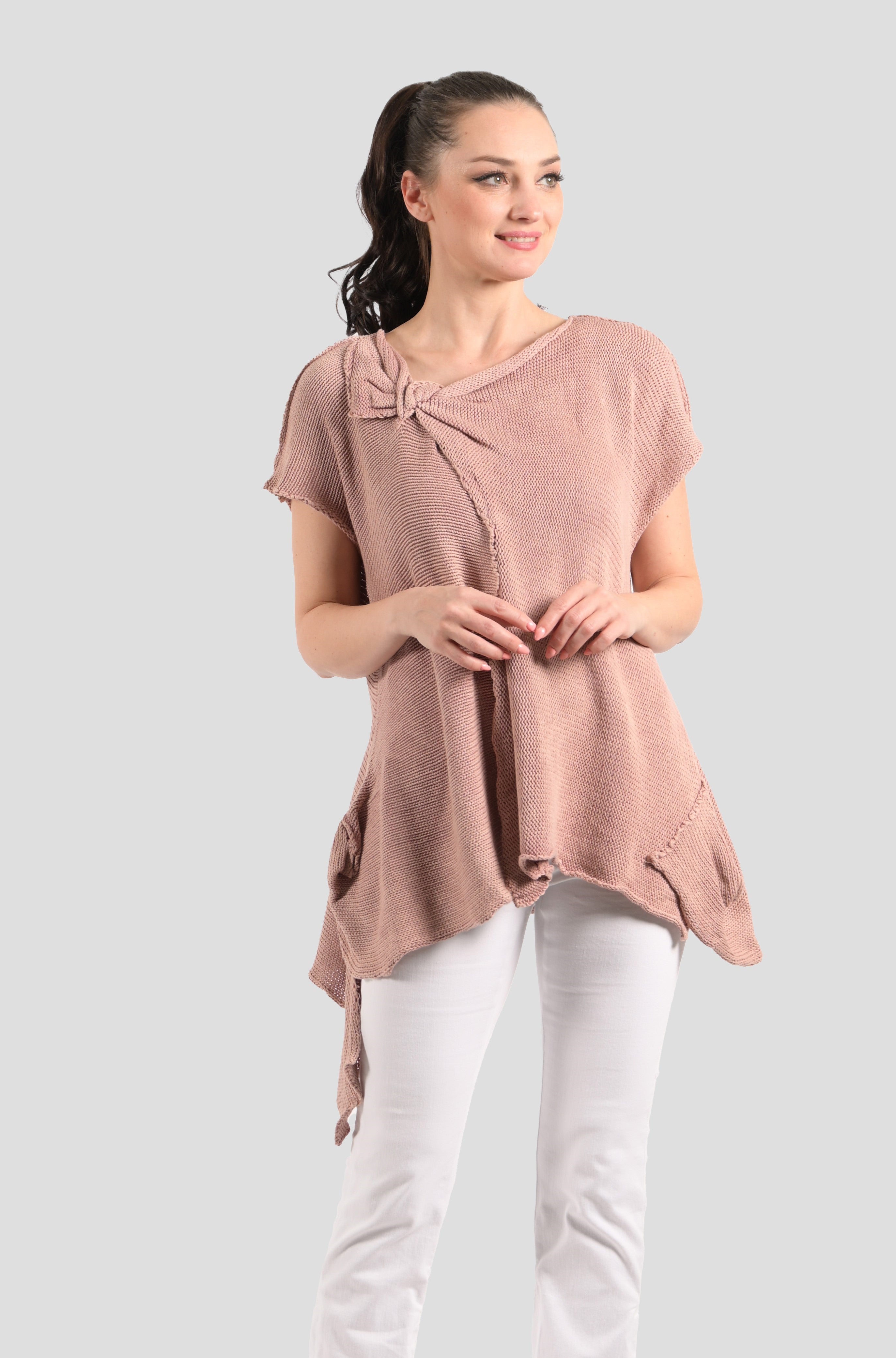 2631 | Short Sleeve Asymmetrical Pullover