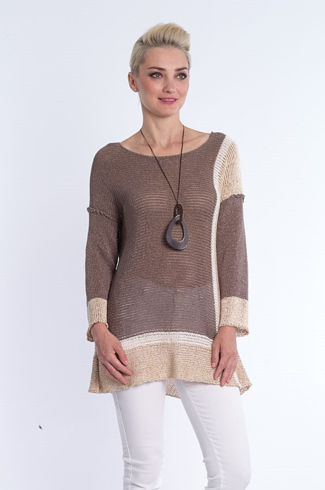 3156 Colorblock Lightweight Sweater