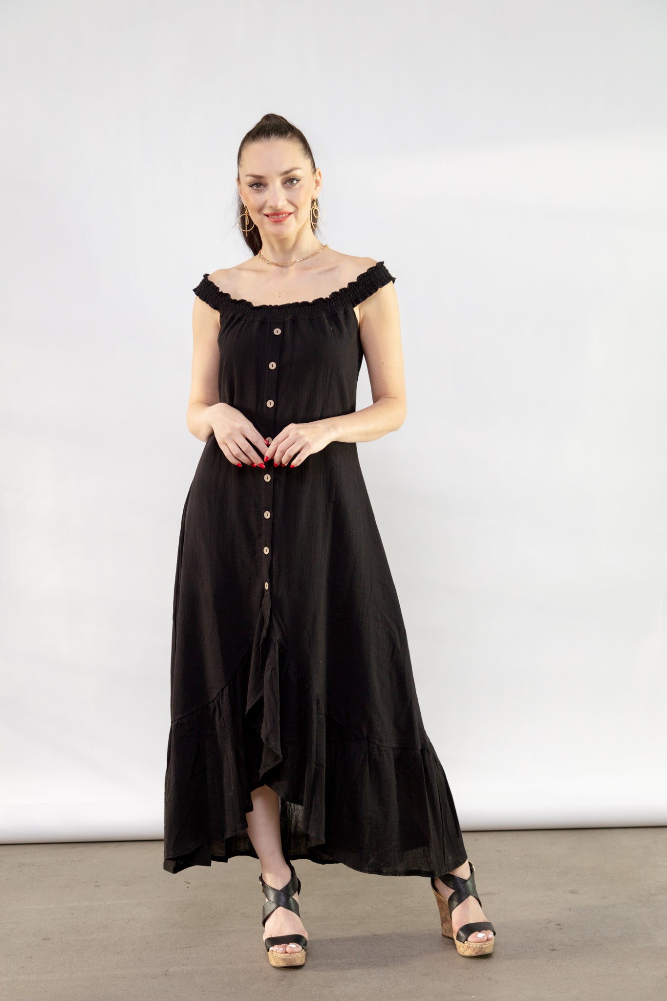 7130 Off-shoulder Elegant Romantic Dress