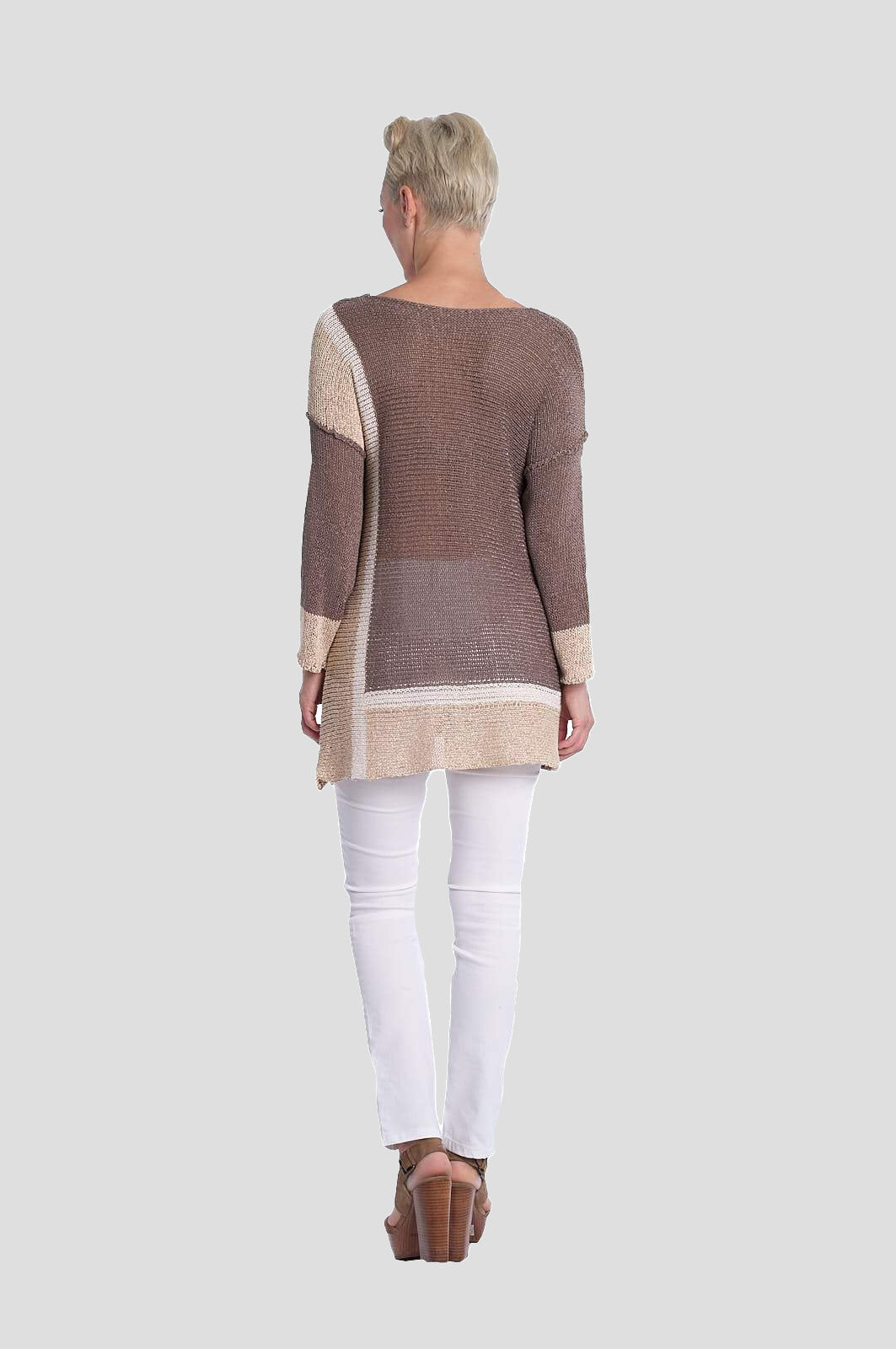 3156 Colorblock Lightweight Sweater