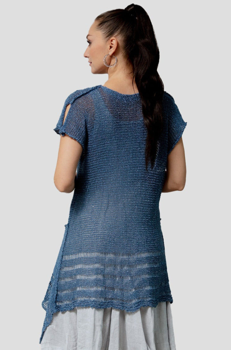3191: Crochet Short Sleeve Top
