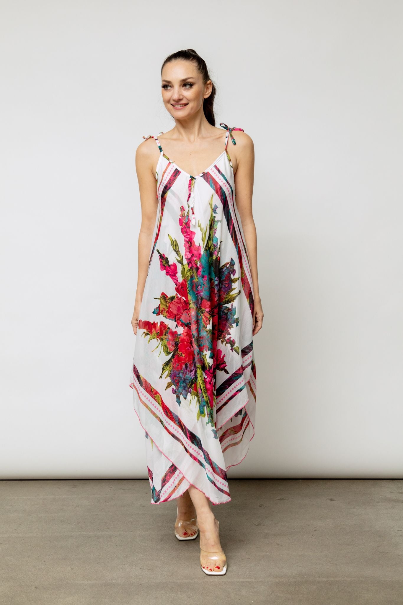 6060 Handkerchief Floral Dress
