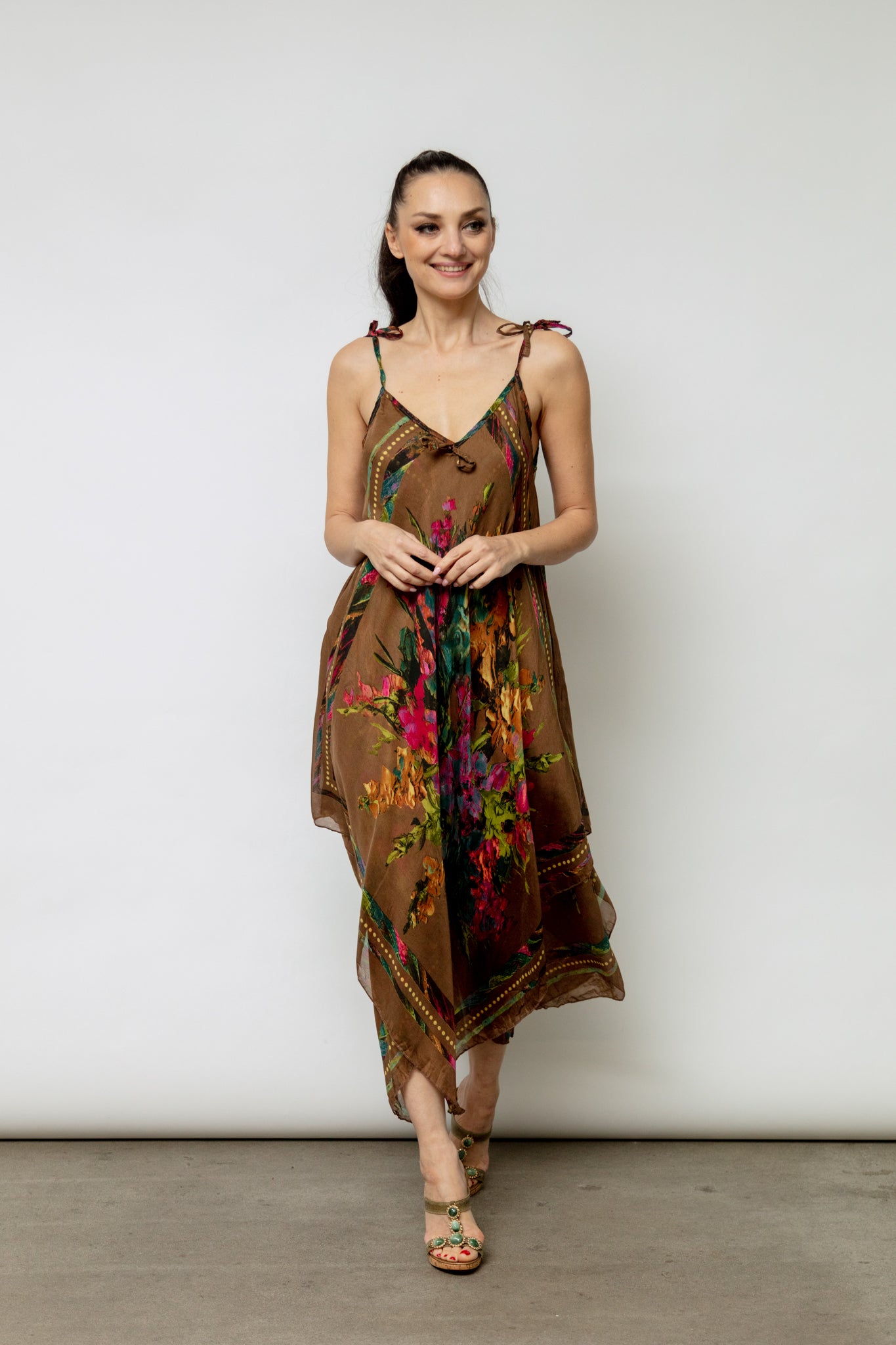 6061 Handkerchief Floral Dress