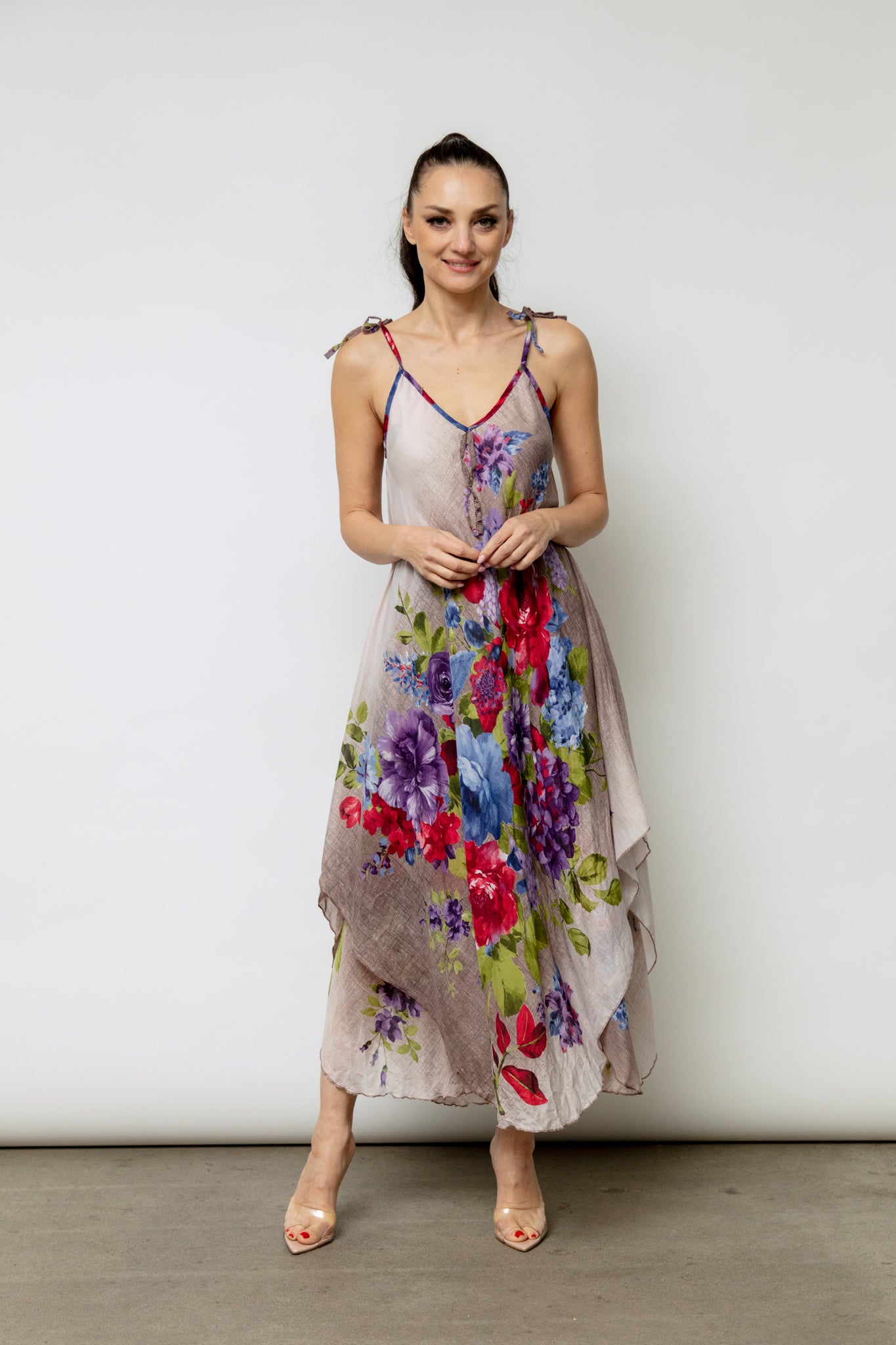 6132 Women's Handkerchief Floral Dress