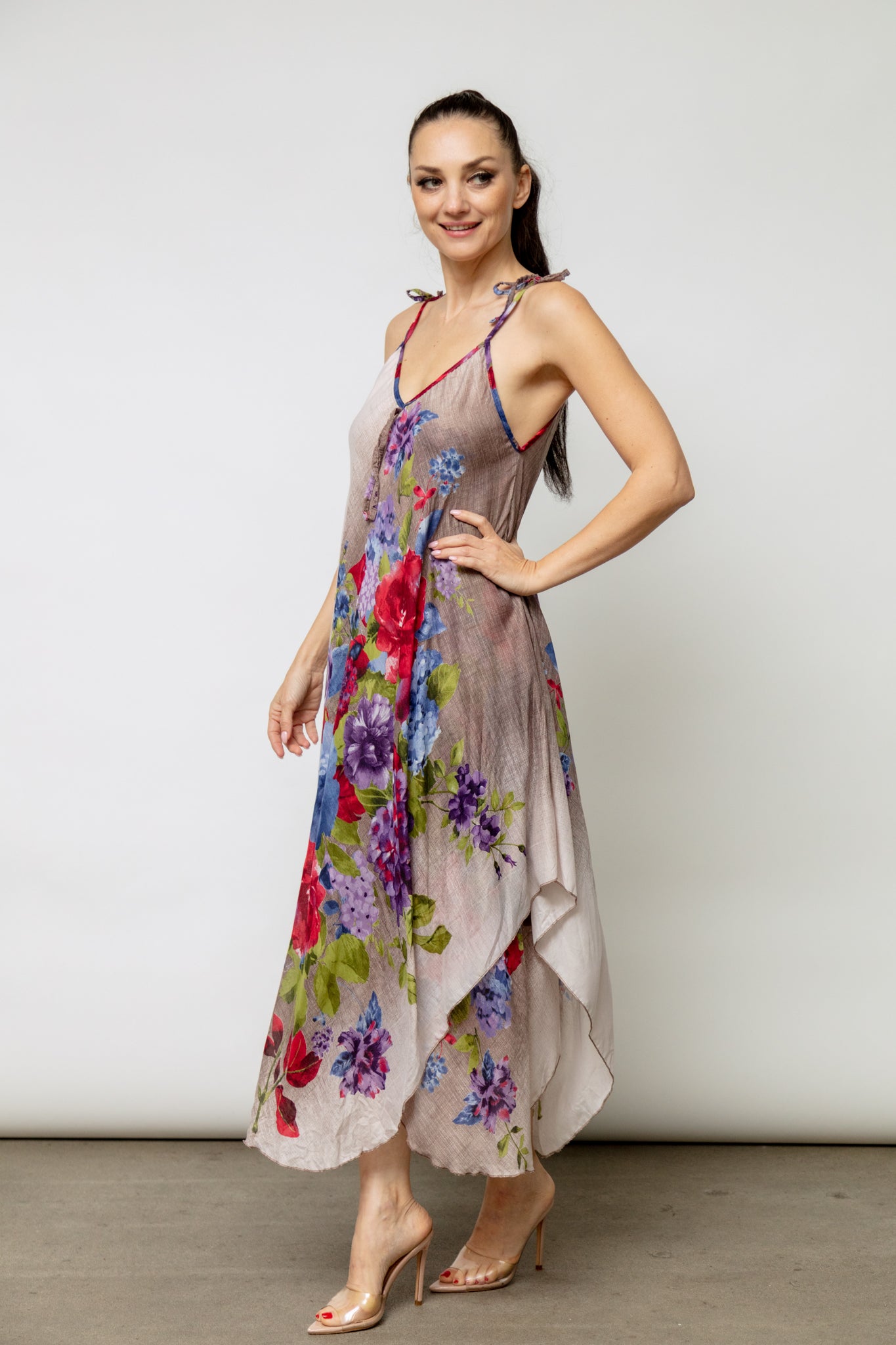 6132 Women's Handkerchief Floral Dress