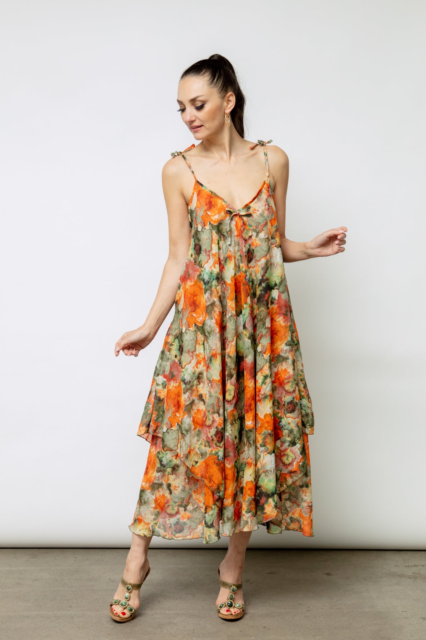 BTK001 Floral Handkerchief Dress