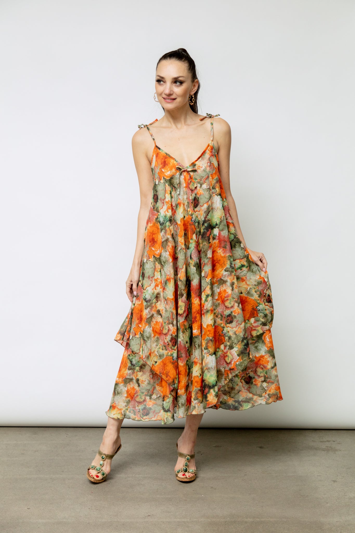 BTK001 Floral Handkerchief Dress