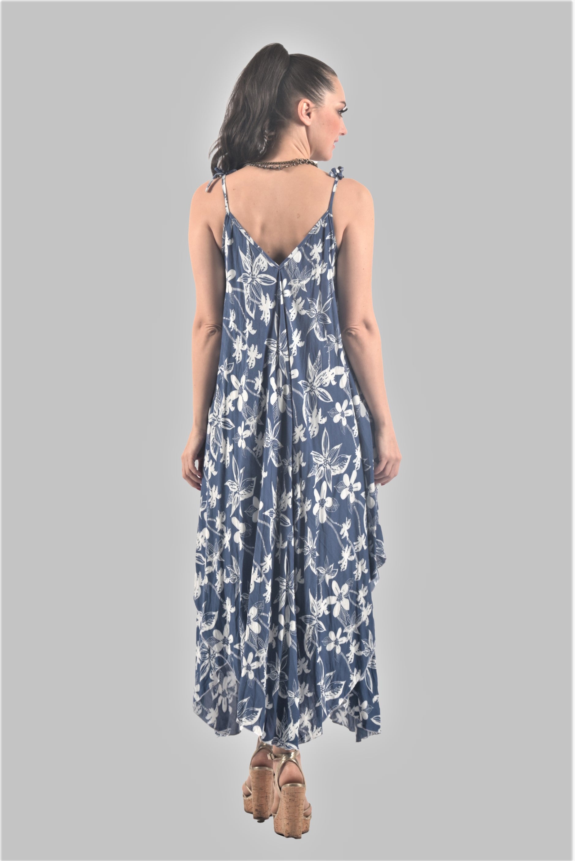 VSK002 Blue Floral Dress